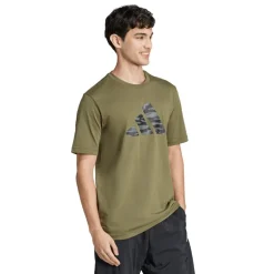 adidas Herren Codes Camo Grafik T Shirt Olive Strata