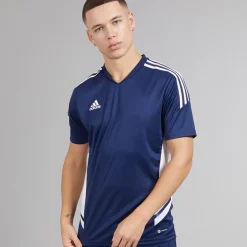adidas Herren Condivo 22 T Shirt Team Navy Blue/Weiß