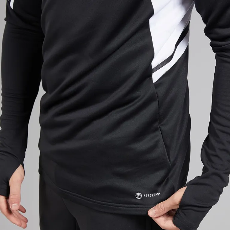 adidas Herren Condivo 22 1 4 Zip Trainingsoberteil Schwarz/Weiß