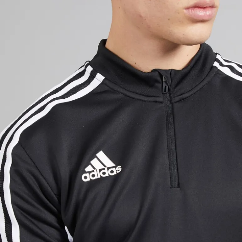 adidas Herren Condivo 22 1 4 Zip Trainingsoberteil Schwarz/Weiß