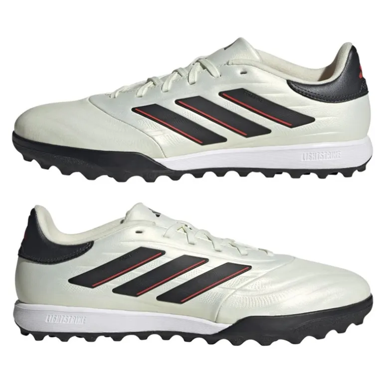 adidas Herren Copa Pure 2 League Solar Energy Pack TF Kunstrasen Fußballschuhe Ivory/Core Black/Solar Red