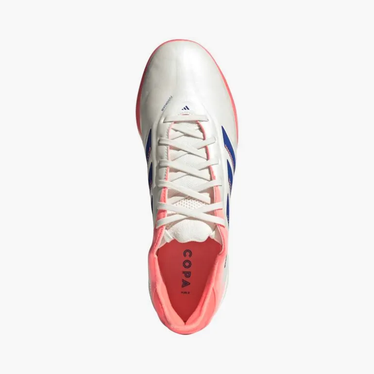 adidas Herren Copa Pure 3 Pro Coral Blaze Pack TF Astro Fußballschuhe Off White/Lucid Blue/Signal Coral