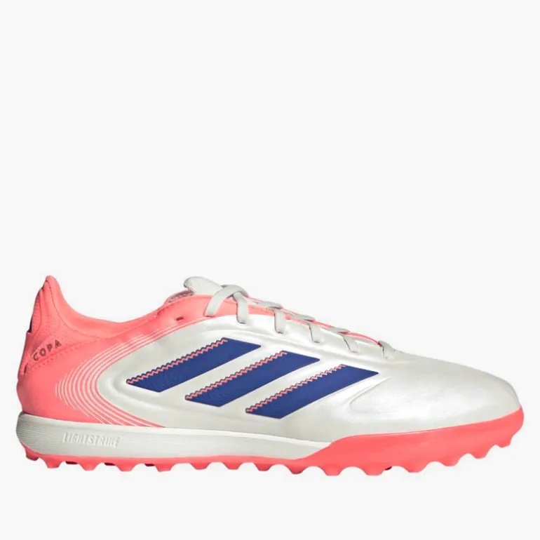 adidas Herren Copa Pure 3 Pro Coral Blaze Pack TF Astro Fußballschuhe Off White/Lucid Blue/Signal Coral