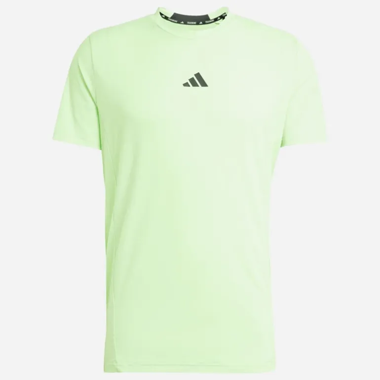 adidas Herren Designed For Training Workout T Shirt Lime Burst