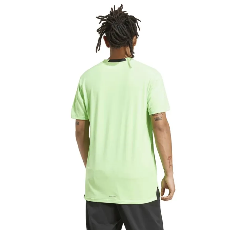 adidas Herren Designed For Training Workout T Shirt Lime Burst