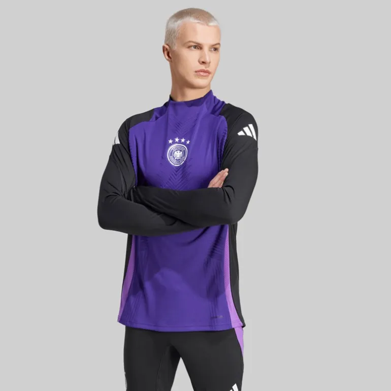 adidas Herren DFB Deutschland Pro Langarm Trainings Trikot Schwarz