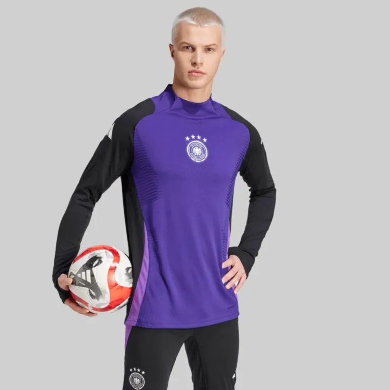 adidas Herren DFB Deutschland Pro Langarm Trainings Trikot Schwarz