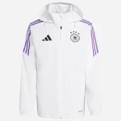adidas Herren DFB Deutschland Tiro 24 Spieler Regenjacke Weiß