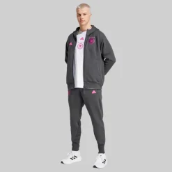 adidas Herren DFB Deutschland 24 Reise Full Zip Hoodie Carbon