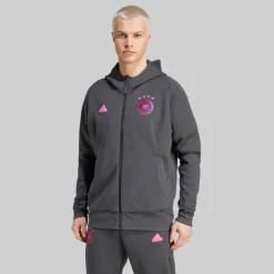 adidas Herren DFB Deutschland 24 Reise Full Zip Hoodie Carbon