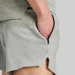 adidas Herren D4T Workout French Terry Shorts Medium Grey Heather