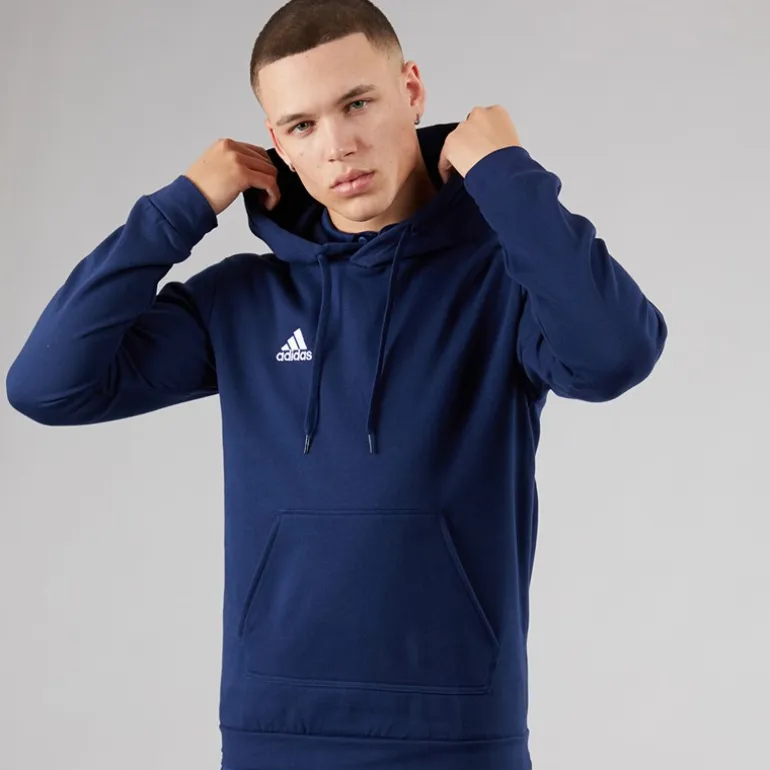 adidas Herren Entrada 22 Pullover Sweat Hoodie Navy/Weiß