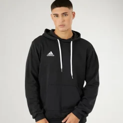 adidas Herren Entrada 22 Pullover Sweat Kapuzenpullover Schwarz/Weiß