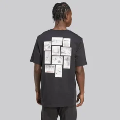 adidas Herren Erinnerungen an Sport Galerie Grafik T Shirt Schwarz
