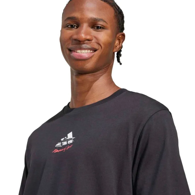 adidas Herren Erinnerungen an Sport Galerie Grafik T Shirt Schwarz
