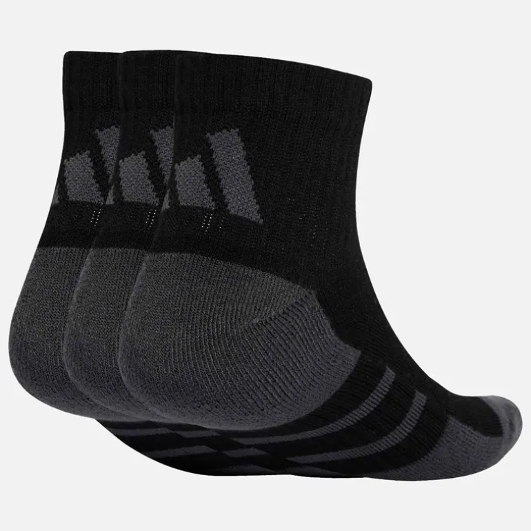adidas Herren Essentials Climacool Drei Paar Viertel Socken Schwarz/Grey Six