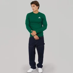 adidas Herren Essentials Rundhals Sweatshirt Collegiate Green