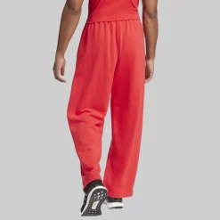 adidas Herren Essentials Weiter Bein 3 Streifen Logo Jogginghose Pure Ruby/Schwarz