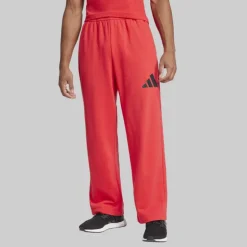 adidas Herren Essentials Weiter Bein 3 Streifen Logo Jogginghose Pure Ruby/Schwarz