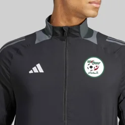 adidas Herren FAF Algerien FC 24/25 Präsentationsjacke Schwarz/Team Dark Grey