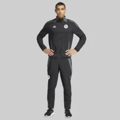 adidas Herren FAF Algerien FC 24/25 Präsentationsjacke Schwarz/Team Dark Grey