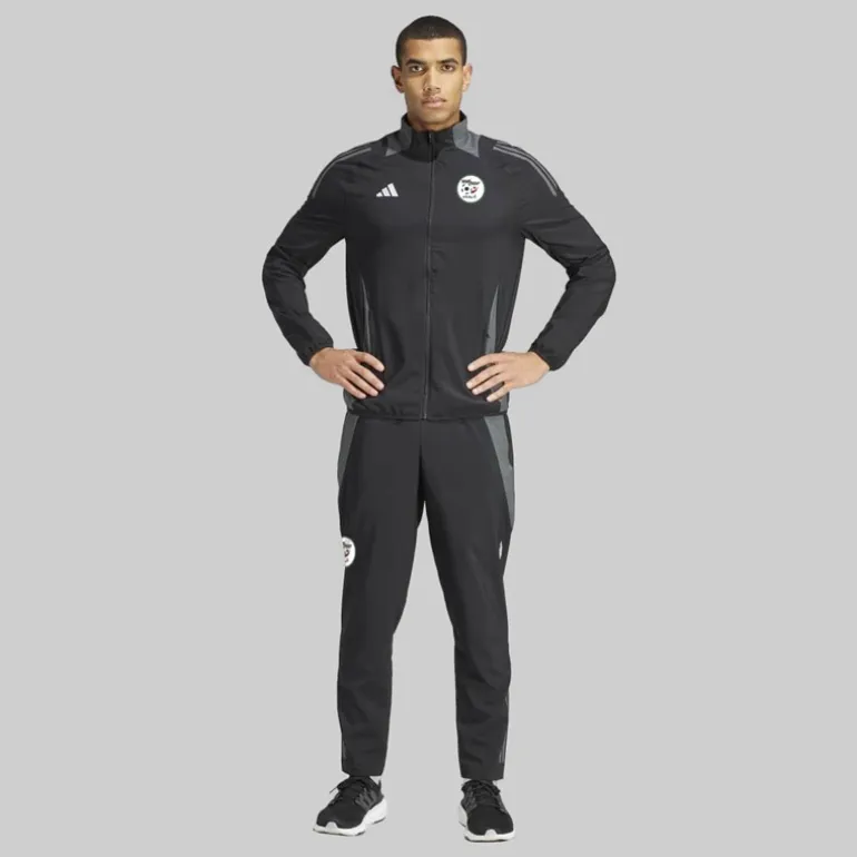 adidas Herren FAF Algerien FC 24/25 Präsentationsjacke Schwarz/Team Dark Grey