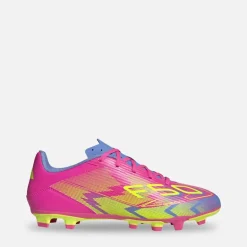 adidas Herren F50 Club FG/MG Firm Ground/Multi Ground Fußballschuhe Lucid Pink/Lucid Lemon/Blue Fusion