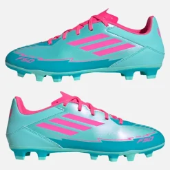 adidas Herren F50 Club Messi FG/MG feste/multidynamische Fußballschuhe Flash Aqua/Lucid Pink/Lucid Cyan