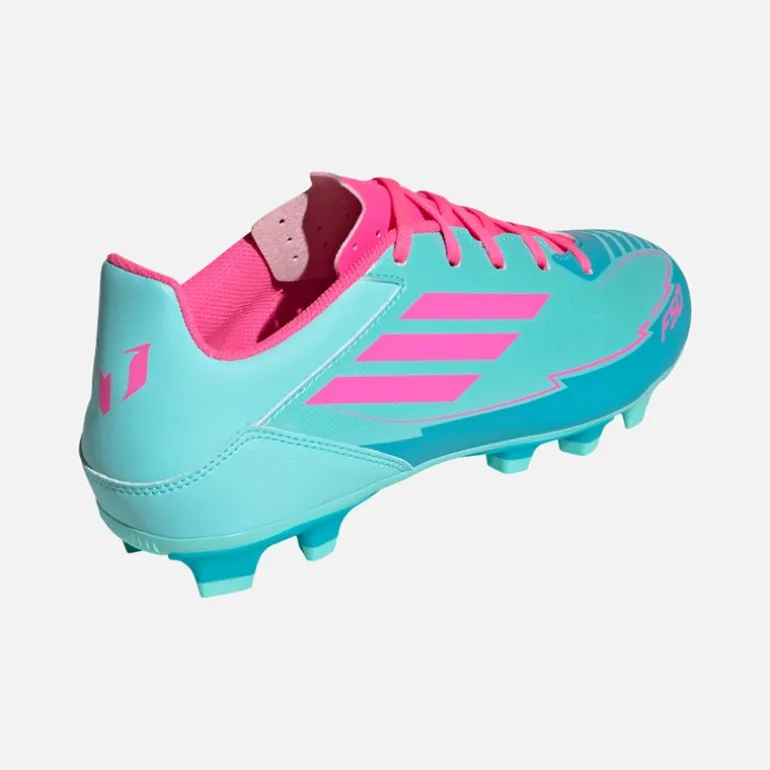 adidas Herren F50 Club Messi FG/MG feste/multidynamische Fußballschuhe Flash Aqua/Lucid Pink/Lucid Cyan