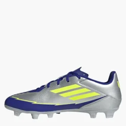 adidas Herren F50 Club Messi La Vida Rapida Pack FG/MG feste/multilochige Fußballschuhe Silver Metallic/Solar Yellow/Lucid Blue