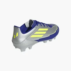 adidas Herren F50 Club Messi La Vida Rapida Pack FG/MG feste/multilochige Fußballschuhe Silver Metallic/Solar Yellow/Lucid Blue