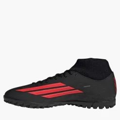 adidas Herren F50 Club Mittelhoher Schnitt Stealth Victory Pack Kunstrasen Fußballschuhe Core Black/Lucid Red/Schwarz