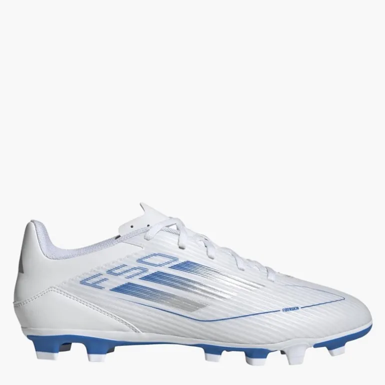 adidas Herren F50 Club Polar Victory Pack FG Kunstrasen Fußballschuhe Weiß/Silver Metallic/Weiß