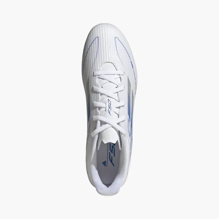 adidas Herren F50 Club Polar Victory Pack FG Kunstrasen Fußballschuhe Weiß/Silver Metallic/Weiß