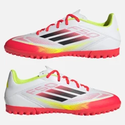 adidas Herren F50 Club TF Kunstrasen Fussballschuhe Cloud White/Core Black/Solar Yellow