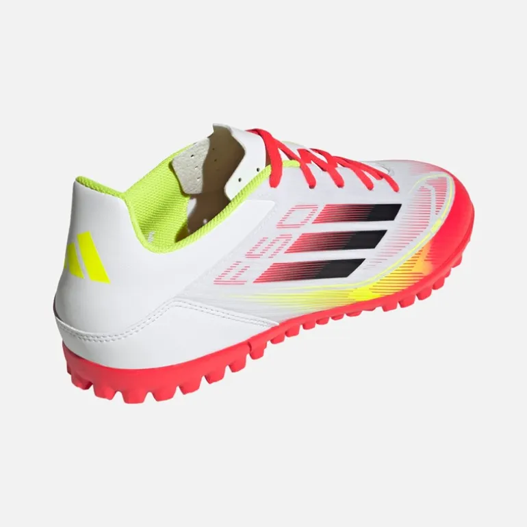 adidas Herren F50 Club TF Kunstrasen Fussballschuhe Cloud White/Core Black/Solar Yellow