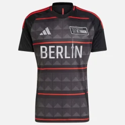 adidas Herren FCU 1FC Union Berlin 24/25 Auswärtstrikot Schwarz/Vivid Red