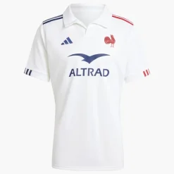 adidas Herren FFR Frankreich Rugby 24/25 Auswärts Trikot Weiss