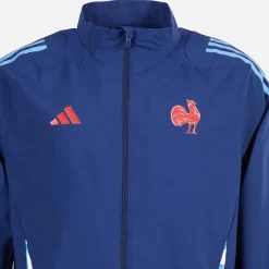 adidas Herren FFR Frankreich Rugby Präsentationsjacke Dark Blue