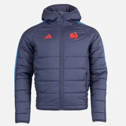 adidas Herren FFR Frankreich Rugby Winter Jacke Shadow Navy