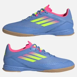 adidas Herren F50 League Hallenfußballschuhe Blue Fusion/Lucid Lemon/Lucid Pink