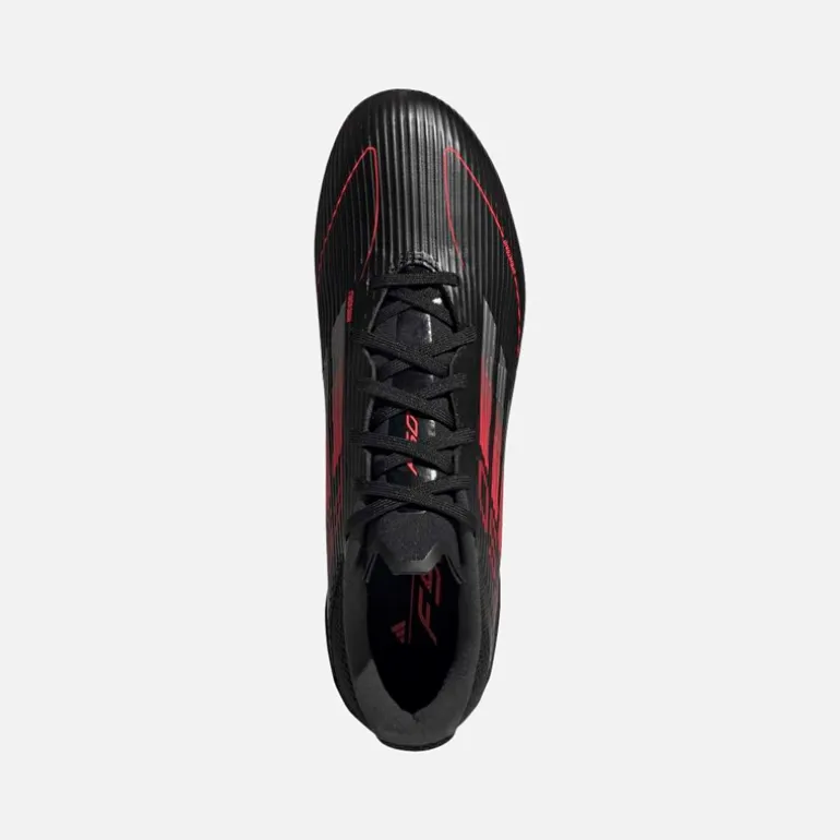 adidas Herren F50 League Stealth Victory Pack SG Weicher Boden Fußballschuhe Schwarz/Iron Metallic/Lucid Red