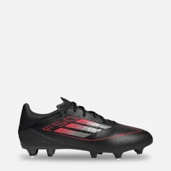 adidas Herren F50 League Stealth Victory Pack SG Weicher Boden Fußballschuhe Schwarz/Iron Metallic/Lucid Red