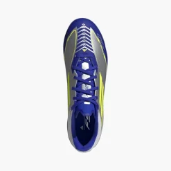 adidas Herren F50 Liga Messi La Vida Rapida AG Kunstrasen Fußballschuhe Silver Metallic/Solar Yellow/Lucid Blue