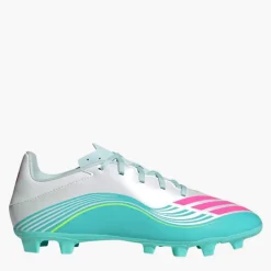 adidas Herren F50 Messi Club Aurora Radiante Pack FG Kunstrasen Fußballschuhe Cloud White/Lucid Pink/Flash Aqua