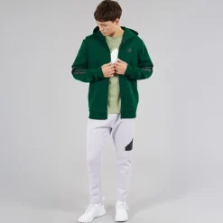 adidas Herren Future Icons 3 Streifen Full Zip Hoodie Collegiate Green