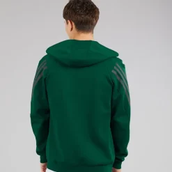 adidas Herren Future Icons 3 Streifen Full Zip Hoodie Collegiate Green