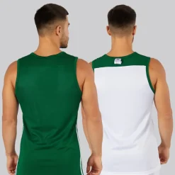 adidas Herren 3G Speed Reversible Basketball Trikot Dark Green/Weiß