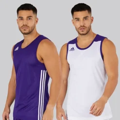 adidas Herren 3G Speed Reversible Basketball Trikot Collegiate Purple/Weiß