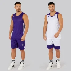 adidas Herren 3G Speed Reversible Basketball Trikot Collegiate Purple/Weiß
